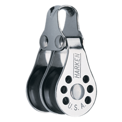 Poulie Harken Micro 22mm Double — Roulement Compétition montage et utilisation - Poulie dériveur catamaran